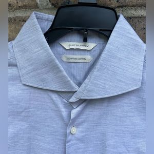 SuitSupply Men’s Button Up Dress Shirt - 16.5 / 42 Slim Fit - Grey - Never Worn